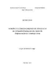 Luận án Nghiên cứu lâm sàng, một số yếu tố nguy cơ huyết khối tĩnh mạch sâu chi dưới ở bệnh nhân suy tim mạn tính