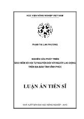 Luận án Nghiên cứu phát triển bảo hiểm xã hội tự nguyện đối với người lao động trên địa bàn tỉnh Vĩnh Phúc