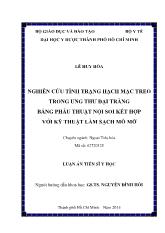 Luận án Nghiên cứu tình trạng hạch mạc treo trong ung thư đại tràng bằng phẫu thuật nội soi kết hợp với kỹ thuật làm sạch mô mỡ