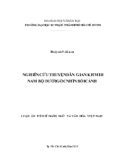 Luận án Nghiên cứu truyện dân gian Khmer Nam Bộ dưới góc nhìn bối cảnh