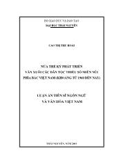 Luận án Nửa thế kỷ phát triển văn xuôi các dân tộc thiểu số miền núi phía bắc Việt Nam (khoảng từ 1960 đến nay)
