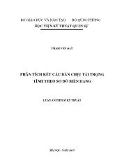 Luận án Phân tích kết cấu dàn chịu tải trọng tĩnh theo sơ đồ biến dạng