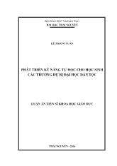 Luận án Phát triển kỹ năng tự học cho học sinh các trường dự bị đại học dân tộc