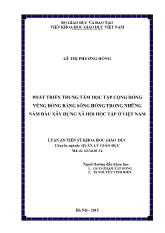 Luận án Phát triển trung tâm học tập cộng đồng vùng đồng bằng Sông Hồng trong những năm đầu xây dựng xã hội học tập ở Việt Nam