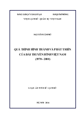 Luận án Quá trình hình thành và phát triển của đài truyền hình Việt Nam (1970 - 2010)