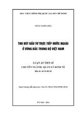 Luận án Thu hút đầu tư trực tiếp nước ngoài ở vùng bắc trung bộ Việt Nam