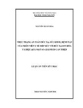 Luận án Thực trạng an toàn bức xạ, sức khỏe, bệnh tật của nhân viên y tế tiếp xúc với bức xạ ion hóa và hiệu quả một số giải pháp can thiệp