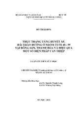 Luận án Thực trạng tăng huyết áp, đái tháo đường ở nhóm tuổi 40 - 59 tại Đông Sơn, Thanh Hóa và hiệu quả một số biện pháp can thiệp