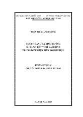 Luận án Thực trạng và định hướng sử dụng đất tỉnh Nam Định trong điều kiện biến đổi khí hậu