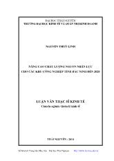 Luận văn Nâng cao chất lượng nguồn nhân lực cho các Khu công nghiệp tỉnh Bắc Ninh đến 2020