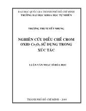 Luận văn Nghiên cứu điều chế Crom oxid Cr2O3 sử dụng trong xúc tác (2)