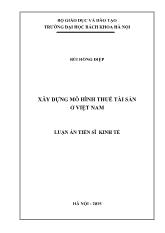 Luận văn Xây dựng mô hình thuế tài sản ở Việt Nam