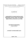 Tóm tắt Luận án Assessment of size estimation methods of hiv infection high risk populations in Can Tho