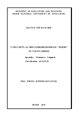 Tóm tắt Luận án Conceptual metaphors domain 