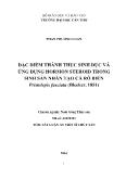 Tóm tắt Luận án Đặc điểm thành thục sinh dục và ứng dụng hormon steroid trong sinh sản nhân tạo cá rô biển Pristolepis fasciata (Bleeker, 1851)