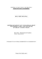 Tóm tắt Luận án Determination of nonlinear heat transfer laws and sources in heat conduction