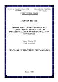 Tóm tắt Luận án Export development of some key agricultural products in the industrialization and modernization of Vietnam
