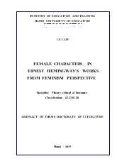 Tóm tắt Luận án Female characters in ernest hemingway's works from feminism perspective