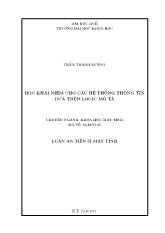 Tóm tắt Luận án Học khái niệm cho các hệ thống thông tin dựa trên logic mô tả