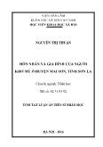 Tóm tắt Luận án Hôn nhân và gia đình của người Khơ Mú ở huyện Mai Sơn, tỉnh Sơn La