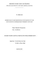 Tóm tắt Luận án Import policy for higher education service in the intenational intergration period in Vietnam
