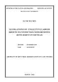 Tóm tắt Luận án Legislations of collective labour dispute in connection with benefits settlement in Vietnam