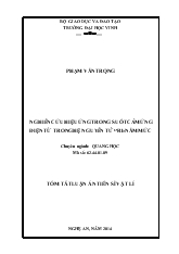Tóm tắt Luận án Nghiên cứu hiệu ứng trong suốt cảm ứng điện từ trong hệ nguyên tử 85Rb năm mức