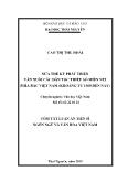 Tóm tắt Luận án Nửa thế kỷ phát triển văn xuôi các dân tộc thiểu số miền núi phía bắc Việt Nam (khoảng từ 1960 đến nay)
