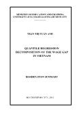 Tóm tắt Luận án Quantile regression decomposition of the wage gap in Vietnam