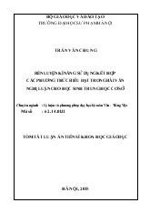 Tóm tắt Luận án Rèn luyện kĩ năng sử dụng kết hợp các phương thức biểu đạt trong bài văn nghị luận cho học sinh Trung học cơ sở
