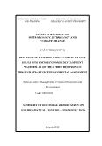Tóm tắt Luận án Research on mainstreaming climate change issues into socio-economic development masterplan of Thua Thien Hue provice through strategic envornmental assessment