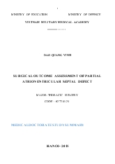 Tóm tắt Luận án Surgical outcome assessment of partial atrioventricular septal defect