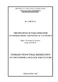 Tóm tắt Luận án The influence of folk literature on modern prose and poetry of tay people
