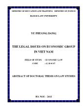 Tóm tăt Luận án The legal issues on economic group in Viet Nam