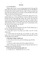 Tóm tắt Luận án Tục thờ Tứ trấn Thăng Long ở Hà Nội