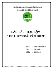 Báo cáo Bài thực tập đo lường Nhiệt - Ẩm độ