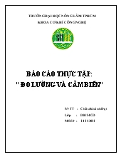 Báo cáo thực tập: “Đo lường và cảm biến” (2)