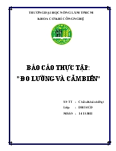 Báo cáo thực tập: “Đo lường và cảm biến”