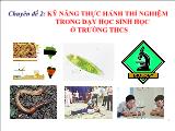 Chuyên đề Kỹ năng thực hành thí nghiệm trong dạy học sinh học ở trường THCS