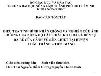 Đề tài Điều tra tình hình nhân giống và nghiên cứu ảnh hưởng của nồng độ các chất kích ra rễ đến sự ra rễ của cành vú sữa chiết tại huyện châu thành – tiền giang