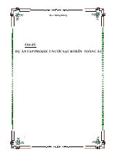 Đề tài Dự án tap project nước sạch trên toàn cầu