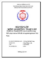 Đề tài Tìm hiểu TPP, vai trò của Mỹ trong TPP và lợi ích của TPP đối với ngành logistics ở Việt Nam