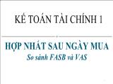 Kế toán tài chính I - Hợp nhất sau ngày mua (So sánh FASB và VAS)