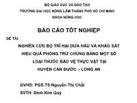 Khóa luận Nghiên cứu bọ trĩ hại dưa hấu và khảo sát hiệu quả phòng trừ chúng bằng một số loại thuốc bảo vệ thực vật tại huyện Cần Đước – Long An