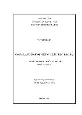 Luận án Cổng làng người Việt ở châu thổ Bắc Bộ