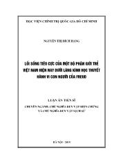 Luận án Lối sống tiêu cực của một bộ phận giới trẻ Việt Nam hiện nay dưới lăng kính học thuyết hành vi con người của Freud