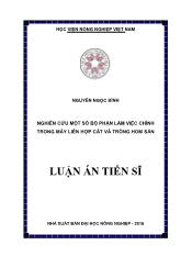 Luận án Nghiên cứu một số bộ phận làm việc chính trong máy liên hợp cắt và trồng hom sắn