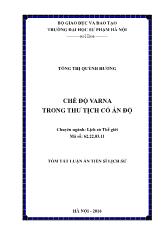 Tóm tắt Luận án Chế độ Varna trong thư tịch cổ Ấn Độ