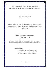 Tóm tắt Luận án Developing the teaching staff at universities of technical education in a competency-based approach