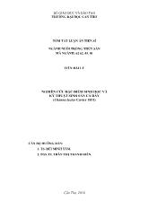 Tóm tắt Luận án Nghiên cứu đặc điểm sinh học và kỹ thuật sinh sản cá dày (Channa lucius Cuvier 1831)